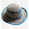 Hemp + cotton wire round hat2