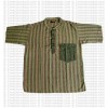 Short sleeves patch pocket adult shirt-Green
