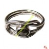 Wire knot silver finger ring2