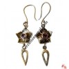 Heart-flower silver ear rings2