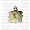 Small turtoise design bone button (packet of 10)
