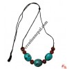 Turquoise and agate beads necklace