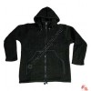 Zip-off hood woolen jacket - plain