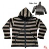 Natural stripes woolen jacket