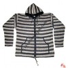 Simple stripes woolen jacket
