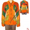 Hand embroidery colorful rib jacket