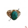 Oval shape turquoise silver finger ring 8