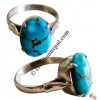 Tower design turquoise silver finger ring20