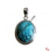Oval shape turquoise silver pendant3