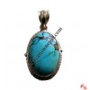 Oval shape turquoise silver pendant4