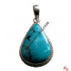 Heart shape turquoise silver pendant2