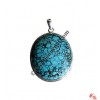 Oval shape turquoise silver pendant5