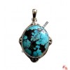 Oval shape turquoise silver pendant7