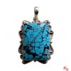 Butterfly design turquoise silver pendant2
