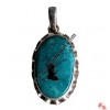Oval shape turquoise silver pendant8