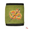 Om embroidery hemp wallet