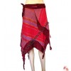2-layer frills design cotton open wrapper skirt