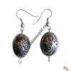 Silver coated plastic beads ear ring 6
