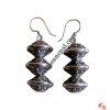 Silver coated plastic beads ear ring 7