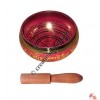 Painted small size singing bowl (Pink)