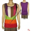 Multiple color joined rib vest top