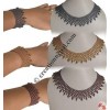Net design necklace-bracelet set