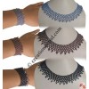Net design necklace-bracelet set 1