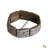 Om Mantra carved bone bracelet