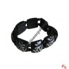 Fine beads Om mantra bone bracelet
