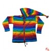 Rainbow stripes woolen jacket