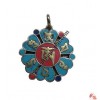 Tibetan Om mani  flower pendant
