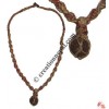 Rudraksha - hemp necklace