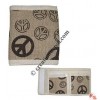 Peace prints hemp wallet