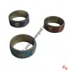 Mantra and stone chips brass finger ring