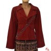 Thick cotton embroidered ladies coat