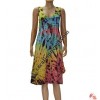 Rayon tie-dye hand embroidered dress