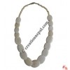 Ivory flat beads necklace