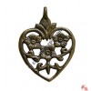 Flower heart pendent