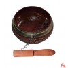 Buddha images attached red singing bowl