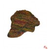 Colorful hemp-cotton wide hat