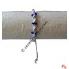 Lapis beads hemp braided hand band