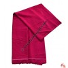 Raw silk Monk shawl-Pink