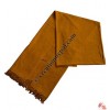Raw silk Monk shawl-mustard
