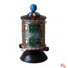 Painted mantra stand prayer wheel