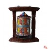Painted Mantra wall hanging prayer wheel