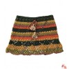 Woolen crochet stripes skirt