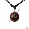 Tibetan OM round brass pendant