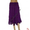 Thin cotton crochet flower-waist skirt
