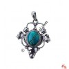 Turquoise silver butterfly pendent
