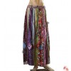 Sari silk vertical patch skirt